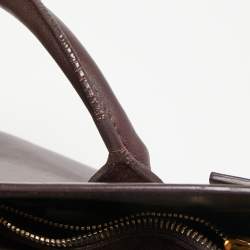 Saint Laurent Burgundy Leather Baby Classic Sac De Jour Tote