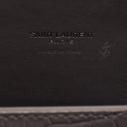 Pre Owned Saint Laurent Grey Croc Embossed Leather Nano Classic Sac De Jour Tote