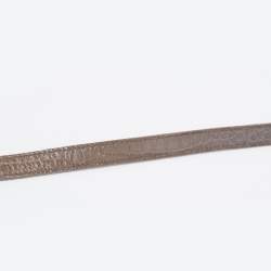 Pre Owned Saint Laurent Grey Croc Embossed Leather Nano Classic Sac De Jour Tote