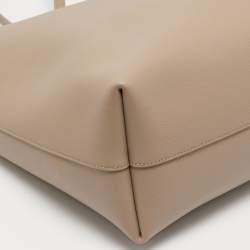 مملوكة مسبقًا Saint Laurent Beige Leather E/W Shopper Tote