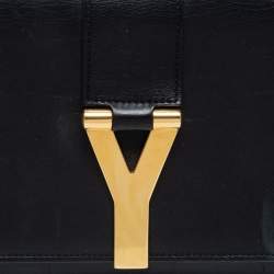 مملوكة مسبقًا Saint Laurent  Black Leather Ligne Y Clutch