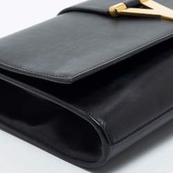 مملوكة مسبقًا Saint Laurent  Black Leather Ligne Y Clutch