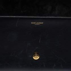 مملوكة مسبقًا Saint Laurent  Black Leather Ligne Y Clutch