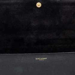 مملوكة مسبقًا Saint Laurent  Black Leather Ligne Y Clutch