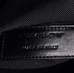 Pre Owned Saint Laurent Burgundy Matelassé Leather Large Monogram Envelope Shoulder Bag