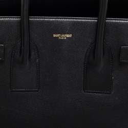 Pre Owned Saint Laurent Black Leather Small Classic Sac De Jour Tote