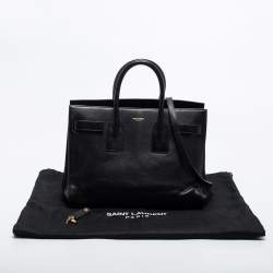 Pre Owned Saint Laurent Black Leather Small Classic Sac De Jour Tote