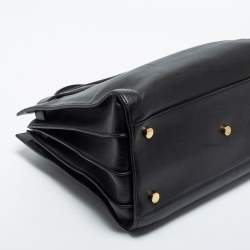 Pre Owned Saint Laurent Black Leather Small Classic Sac De Jour Tote