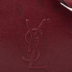 Saint Laurent Red Leather Small Monogram Lou Camera Bag