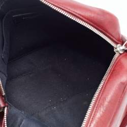 Saint Laurent Red Leather Small Monogram Lou Camera Bag