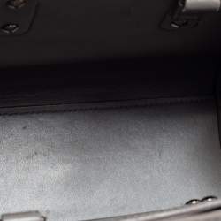 Pre Owned Saint Laurent Grey Croc Embossed Leather Nano Classic Sac De Jour Tote