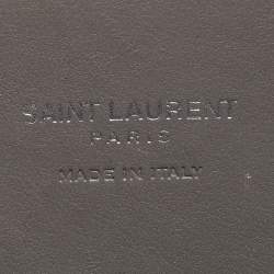 Pre Owned Saint Laurent Grey Croc Embossed Leather Nano Classic Sac De Jour Tote