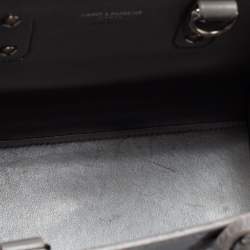 Pre Owned Saint Laurent Grey Croc Embossed Leather Nano Classic Sac De Jour Tote