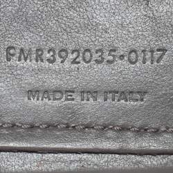 Pre Owned Saint Laurent Grey Croc Embossed Leather Nano Classic Sac De Jour Tote