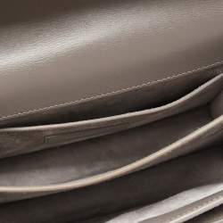 Pre Owned Saint Laurent Grey Leather Medium Sunset Shoulder Bag