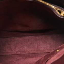 Pre Owned Saint Laurent Burgundy Leather Small Classic Sac De Jour Tote