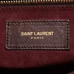 Pre Owned Saint Laurent Burgundy Leather Small Classic Sac De Jour Tote