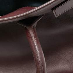 Pre Owned Saint Laurent Burgundy Leather Small Classic Sac De Jour Tote
