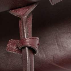 Pre Owned Saint Laurent Burgundy Leather Small Classic Sac De Jour Tote