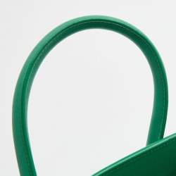 Pre Owned Saint Laurent Green Leather Small Classic Sac De Jour Tote
