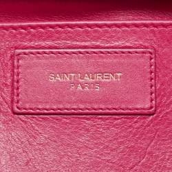 Saint Laurent Pink Grained Leather Small Cabas Chyc Tote