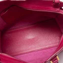 Saint Laurent Pink Grained Leather Small Cabas Chyc Tote