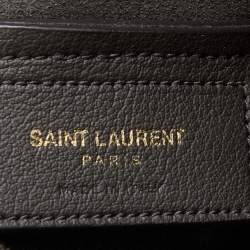 Pre Owned Saint Laurent Dark Grey Leather E/W Shopper Tote