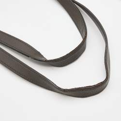 Pre Owned Saint Laurent Dark Grey Leather E/W Shopper Tote