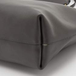 Pre Owned Saint Laurent Dark Grey Leather E/W Shopper Tote