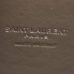 Pre Owned Saint Laurent Grey Croc Embossed Leather Baby Classic Sac De Jour Tote