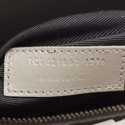 Pre Owned Saint Laurent Grey Croc Embossed Leather Baby Classic Sac De Jour Tote