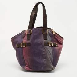 Pre Owned Saint Laurent Multicolor Leather Downtown Tote