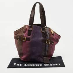 Pre Owned Saint Laurent Multicolor Leather Downtown Tote