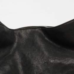 Saint Laurent Black Leather Roady Hobo