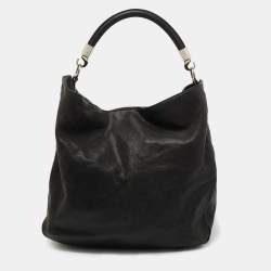 Saint Laurent Black Leather Roady Hobo