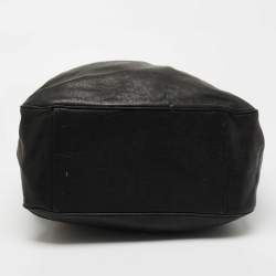 Saint Laurent Black Leather Roady Hobo