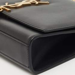 Pre Owned Saint Laurent Black Leather Kate Tassel Shoulder Bag