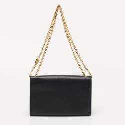 Pre Owned Saint Laurent Black Leather Kate Tassel Shoulder Bag