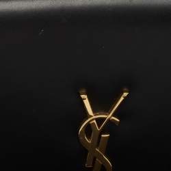 Pre Owned Saint Laurent Black Leather Kate Tassel Shoulder Bag