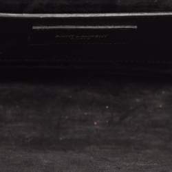 Pre Owned Saint Laurent Black Leather Kate Tassel Shoulder Bag