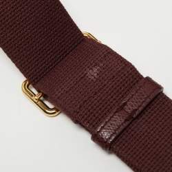 Pre Owned Saint Laurent Burgundy Leather Medium Monogram Universite Shoulder Bag