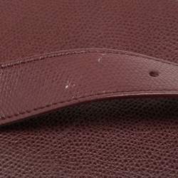 Pre Owned Saint Laurent Burgundy Leather Medium Monogram Universite Shoulder Bag