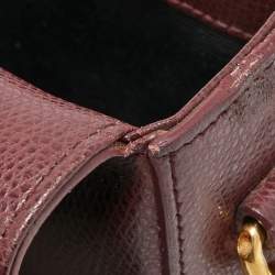 Pre Owned Saint Laurent Burgundy Leather Medium Monogram Universite Shoulder Bag