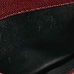 Pre Owned Saint Laurent Burgundy Leather Medium Monogram Universite Shoulder Bag