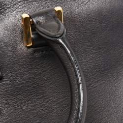 Pre Owned Saint Laurent Black Leather Ligne Y Cabas Bag