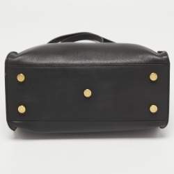 Pre Owned Saint Laurent Black Leather Ligne Y Cabas Bag