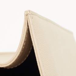 Pre Owned Saint Laurent Beige Leather Monogram Kate Chain Shoulder Bag