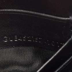 Saint Laurent Black Croc Embossed Leather Sunset Wallet On Chain