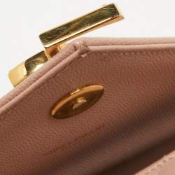 Pre Owned Saint Laurent Light Pink Matelassé Leather Large Cassandre Flap Bag