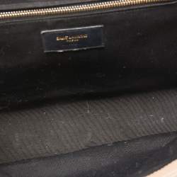 Pre Owned Saint Laurent Light Pink Matelassé Leather Large Cassandre Flap Bag